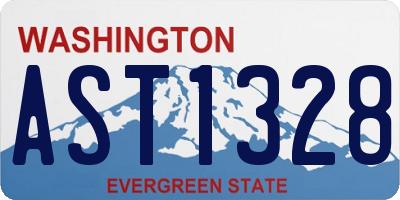 WA license plate AST1328