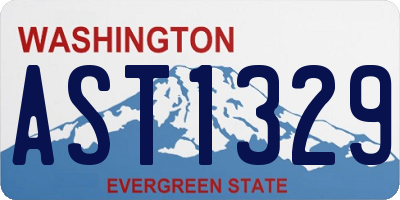 WA license plate AST1329