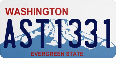 WA license plate AST1331
