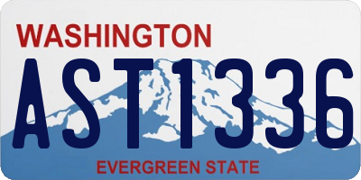 WA license plate AST1336