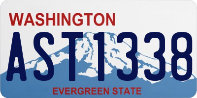 WA license plate AST1338