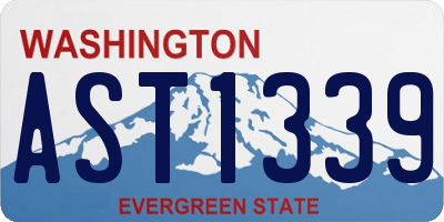 WA license plate AST1339