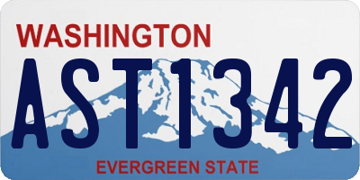 WA license plate AST1342
