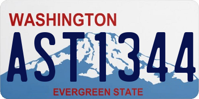 WA license plate AST1344
