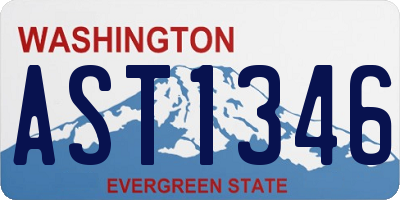 WA license plate AST1346
