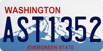 WA license plate AST1352