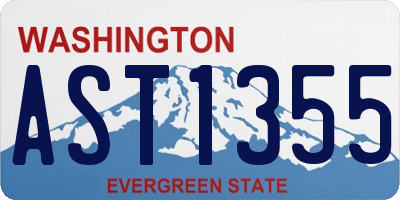 WA license plate AST1355