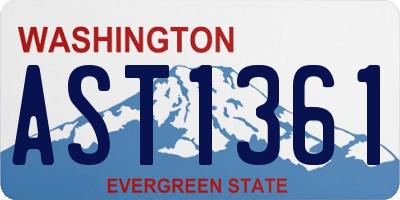 WA license plate AST1361