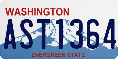 WA license plate AST1364