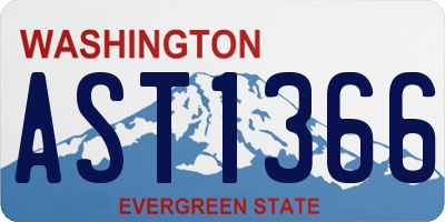 WA license plate AST1366