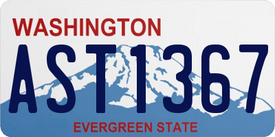 WA license plate AST1367