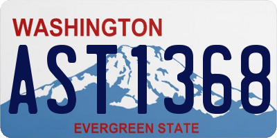 WA license plate AST1368
