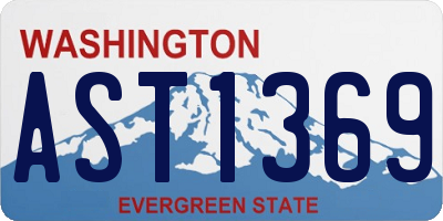 WA license plate AST1369