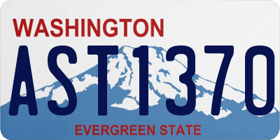 WA license plate AST1370