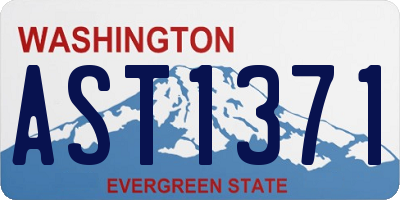 WA license plate AST1371