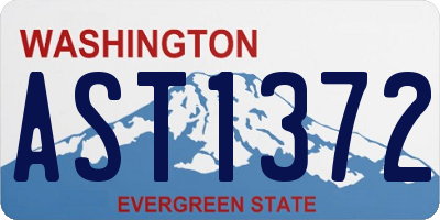 WA license plate AST1372