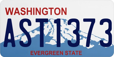 WA license plate AST1373