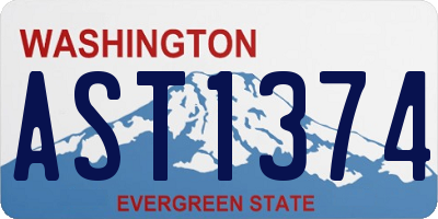 WA license plate AST1374