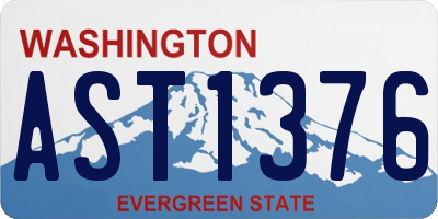 WA license plate AST1376