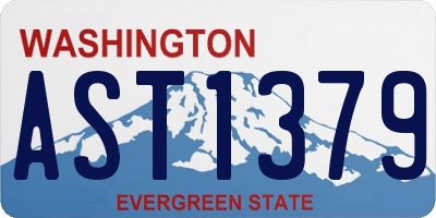 WA license plate AST1379