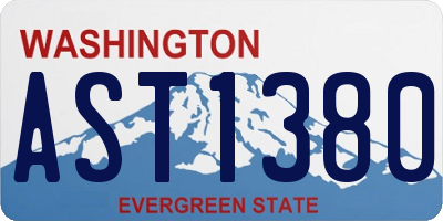 WA license plate AST1380