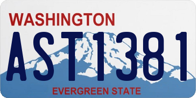 WA license plate AST1381