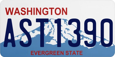 WA license plate AST1390