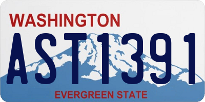 WA license plate AST1391