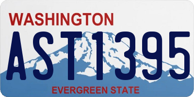 WA license plate AST1395
