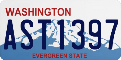 WA license plate AST1397
