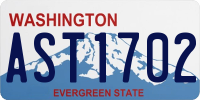 WA license plate AST1702