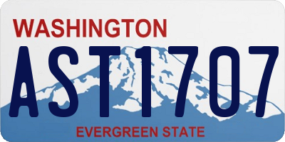 WA license plate AST1707