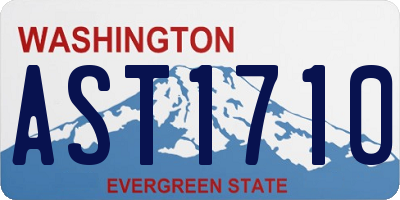WA license plate AST1710