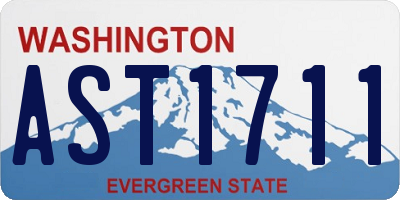 WA license plate AST1711