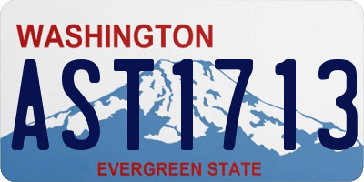 WA license plate AST1713