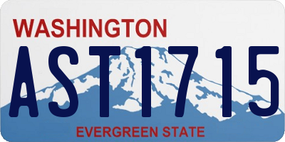 WA license plate AST1715
