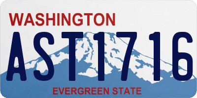 WA license plate AST1716