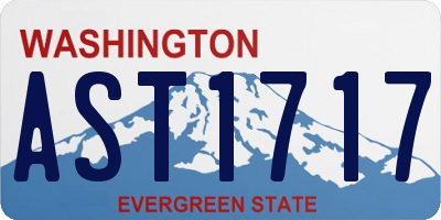 WA license plate AST1717