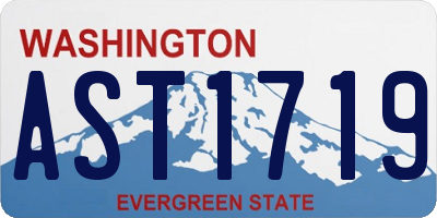 WA license plate AST1719