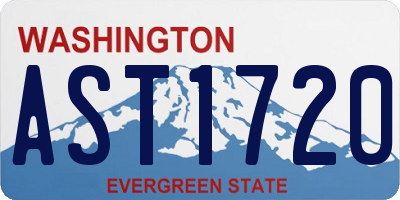WA license plate AST1720