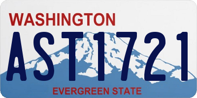 WA license plate AST1721