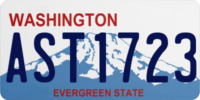 WA license plate AST1723