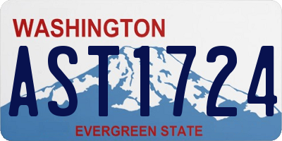 WA license plate AST1724