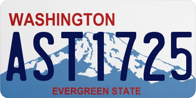 WA license plate AST1725