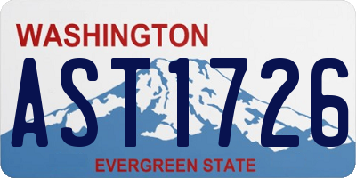 WA license plate AST1726