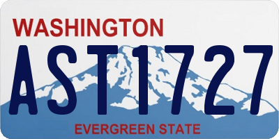 WA license plate AST1727