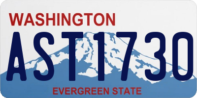 WA license plate AST1730