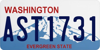 WA license plate AST1731