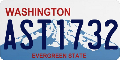 WA license plate AST1732