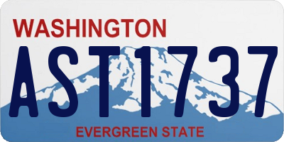 WA license plate AST1737